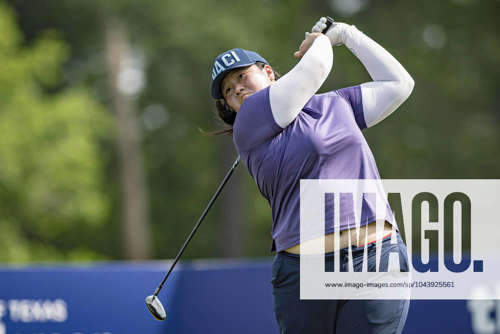 ANGEL YIN tees off at the 7th hole during round 1 of The Chevron Championship at The Club at Carlton Woods on April 18, 2024, in The Woodlands, Texas. The Woodlands USA - ZUMAp213 20240418_znp_p213_083
