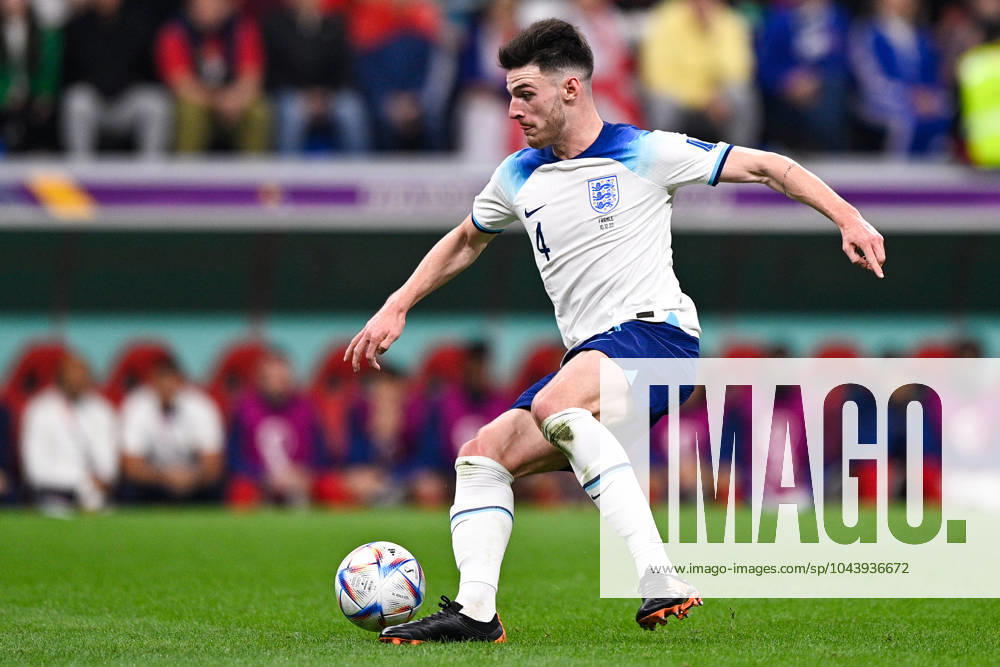 2022-12-10 Netherlands v Argentina - Quarter Final - FIFA World Cup, WM, Weltmeisterschaft, Fussball Qatar 2022 LUSAIL CITY, QATAR - DECEMBER 10: Declan Rice of England in action during the Quarter Final - FIFA World Cup Qatar 2022 match between Netherlands and Argentina at the Lusail Stadium on December 10, 2022 in Lusail City, Qatar (Photo by Pablo Morano BSR Agency) Lusail City Qatar Content not available for redistribution in The Netherlands directly or indirectly through any third parties.