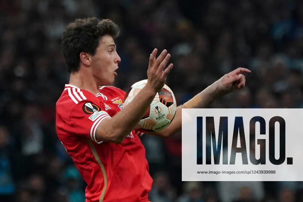 Joao Neves (SL Benfica) FOOTBALL : Olympique de Marseille vs SL Benfica - Ligue Europa - Quart de finale retour - Marseille - 18 04 2024 NorbertScanella Panoramic