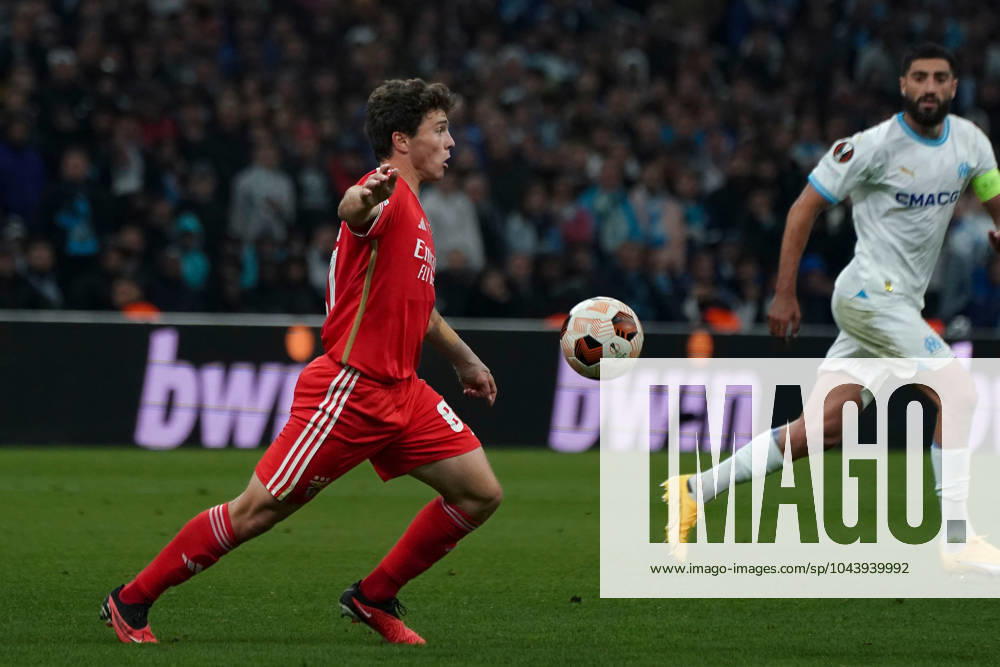 Joao Neves (SL Benfica) FOOTBALL : Olympique de Marseille vs SL Benfica - Ligue Europa - Quart de finale retour - Marseille - 18 04 2024 NorbertScanella Panoramic