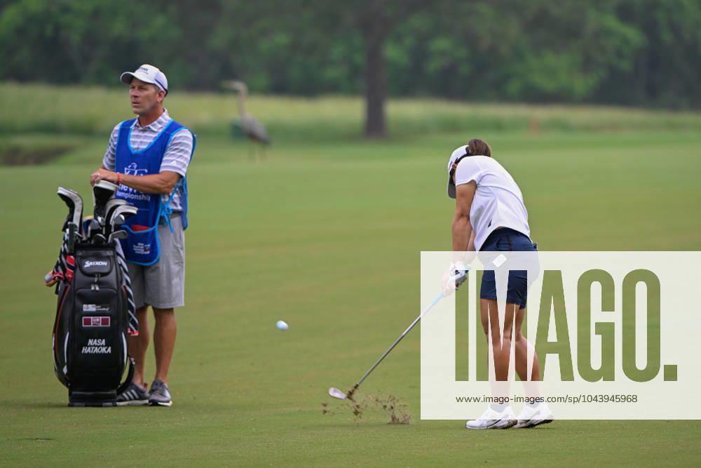 THE WOODLANDS, TX - APRIL 19: Nasa Hataoka (JPN) hits her approach shot on 9 during Rd2 of the Chevron Championship at The Club at Carlton Woods on April 19, 2024 in The Woodlands, Texas. (Photo by Ken Murray Icon Sportswire) GOLF: APR 19 LPGA, Golf Damen The Chevron Championship Icon240419056