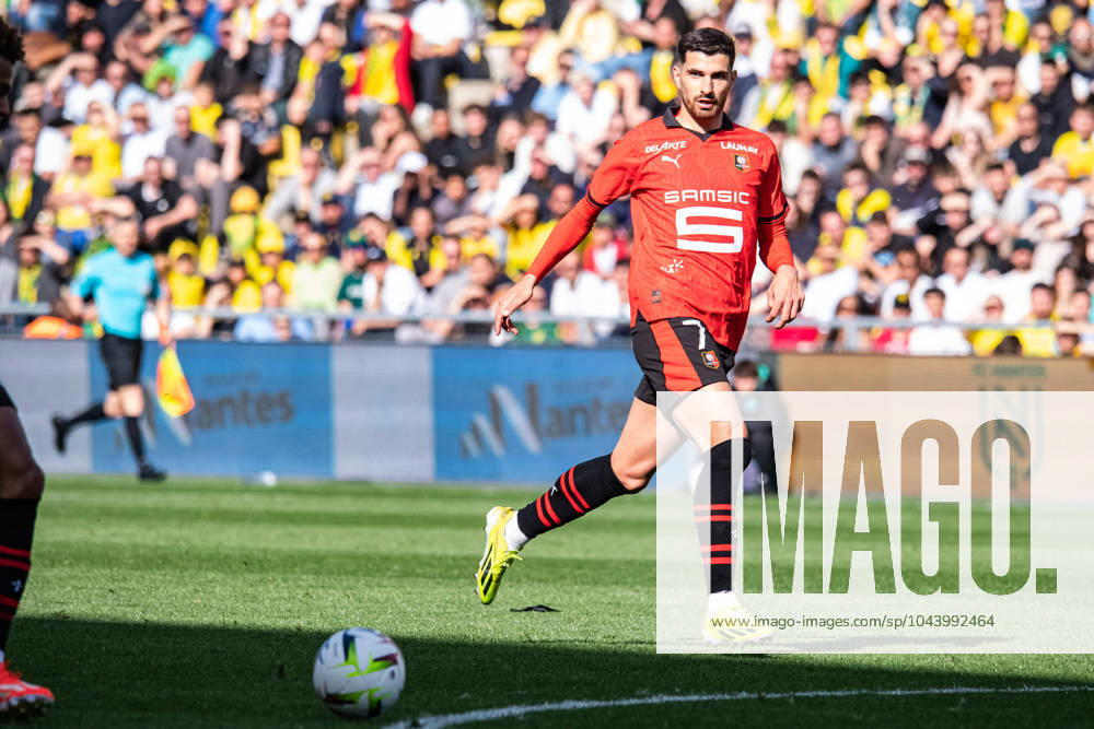 Martin Terrier (Stade Rennais) FOOTBALL : FC Nantes x Stade Rennais - Ligue 1 - Journà e 30 - 20 04 2024 BaptisteAutissier Panoramic