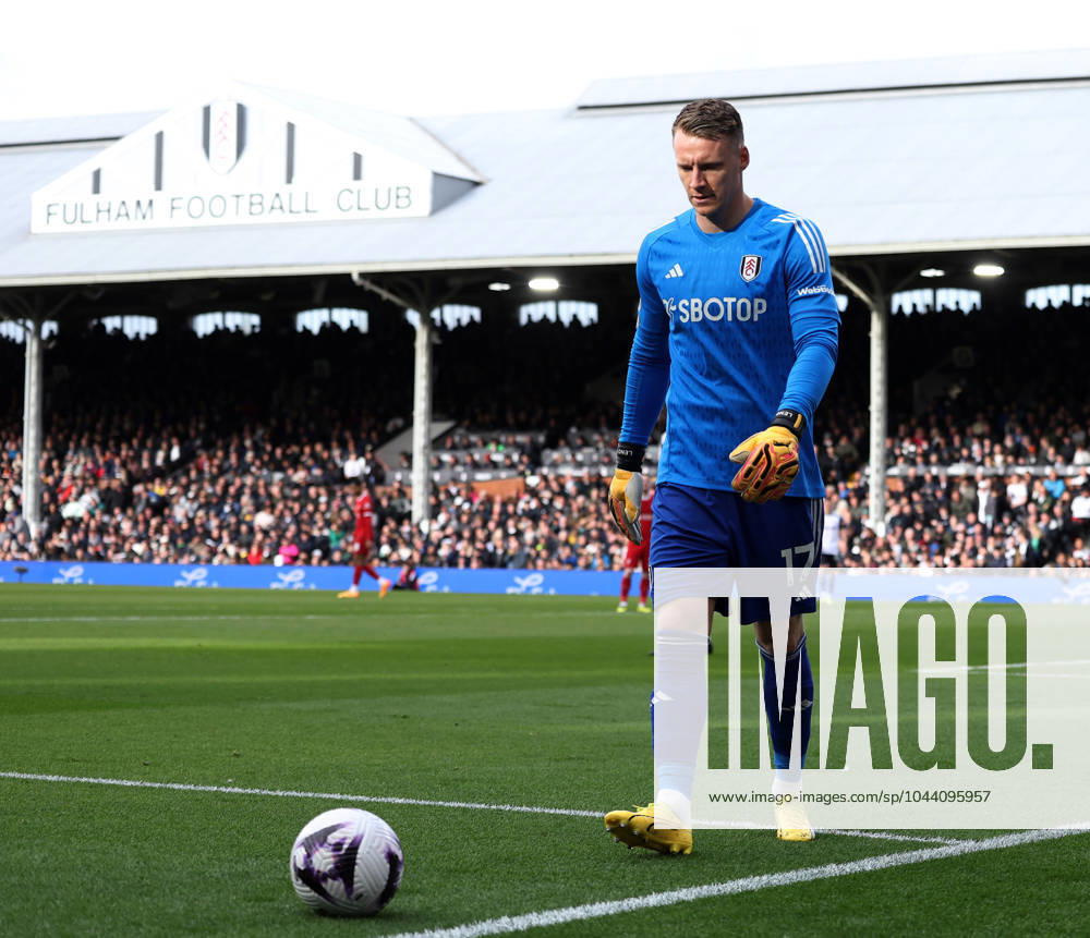 London, England, 21st April 2024. Bernd Leno of Fulham during the Premier League match at Craven Cottage, London. Picture credit should read: David Klein Sportimage . SPI-3096-0150