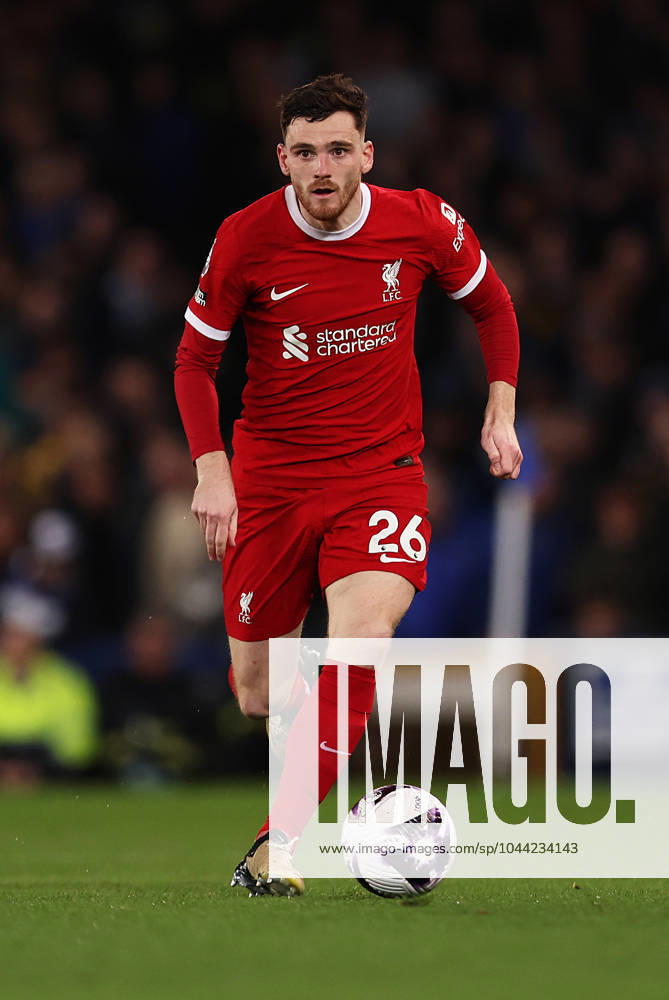 Liverpool, England, 24th April 2024. Andrew Robertson of Liverpool during the Premier League match at Goodison Park, Liverpool. Picture credit should read: Cameron Smith Sportimage . SPI-3103-0053