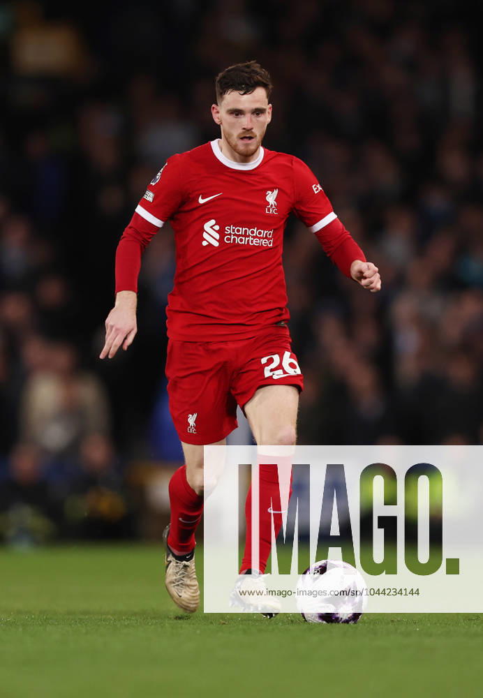 Liverpool, England, 24th April 2024. Andrew Robertson of Liverpool during the Premier League match at Goodison Park, Liverpool. Picture credit should read: Cameron Smith Sportimage . SPI-3103-0054