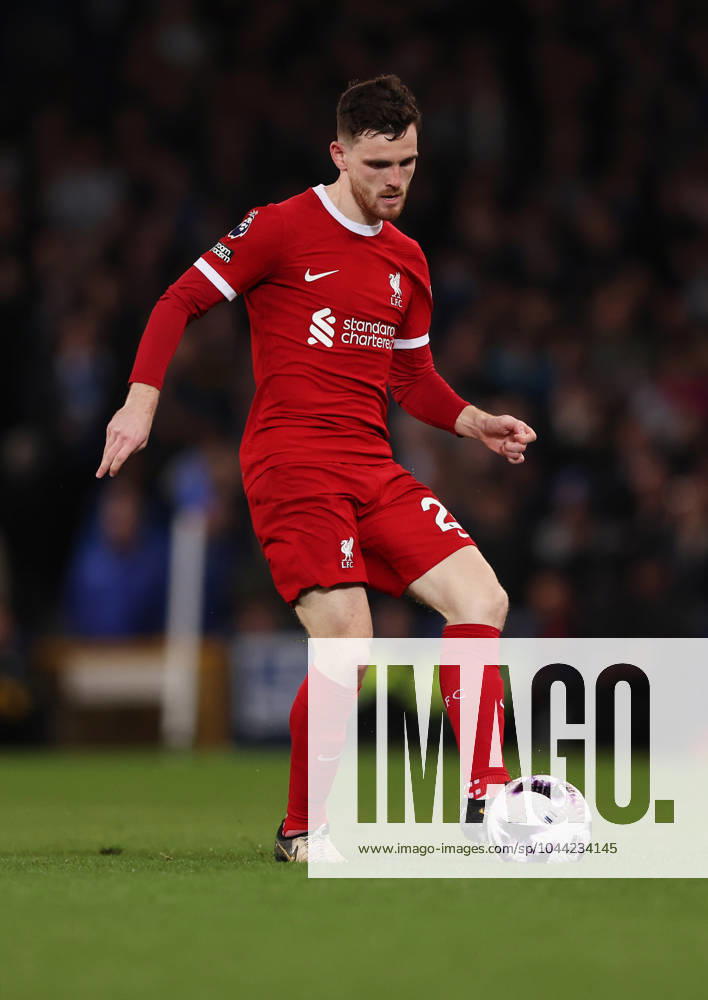 Liverpool, England, 24th April 2024. Andrew Robertson of Liverpool during the Premier League match at Goodison Park, Liverpool. Picture credit should read: Cameron Smith Sportimage . SPI-3103-0055