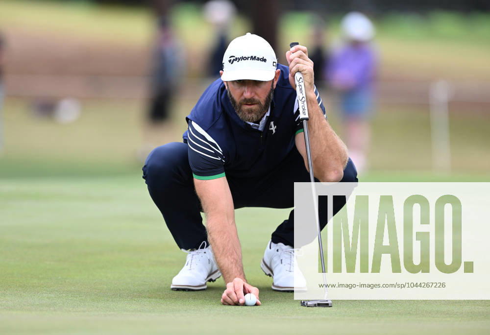 LIV GOLF ADELAIDE, 4Aces GC captain Dustin Johnson prepares to putt on Day 1 of LIV Golf Adelaide at the Grange Golf Club in Adelaide, Friday, April 26, 2024. ( NO ARCHIVING, , NO USE IN BOOKS WITHOUT CONSENT ADELAIDE SOUTH AUSTRALIA AUSTRALIA