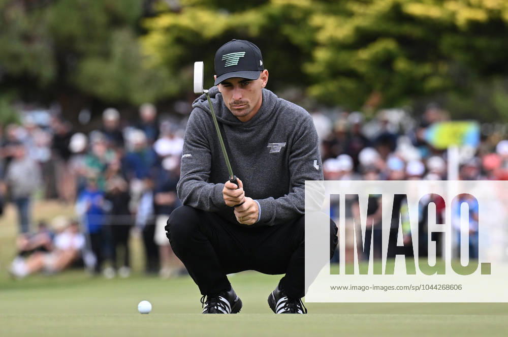 LIV GOLF ADELAIDE, Joaquin Niemann of Torque GC prepares to putt on Day 1 of LIV Golf Adelaide at the Grange Golf Club in Adelaide, Friday, April 26, 2024. ( NO ARCHIVING, , NO USE IN BOOKS WITHOUT CONSENT ADELAIDE SOUTH AUSTRALIA AUSTRALIA