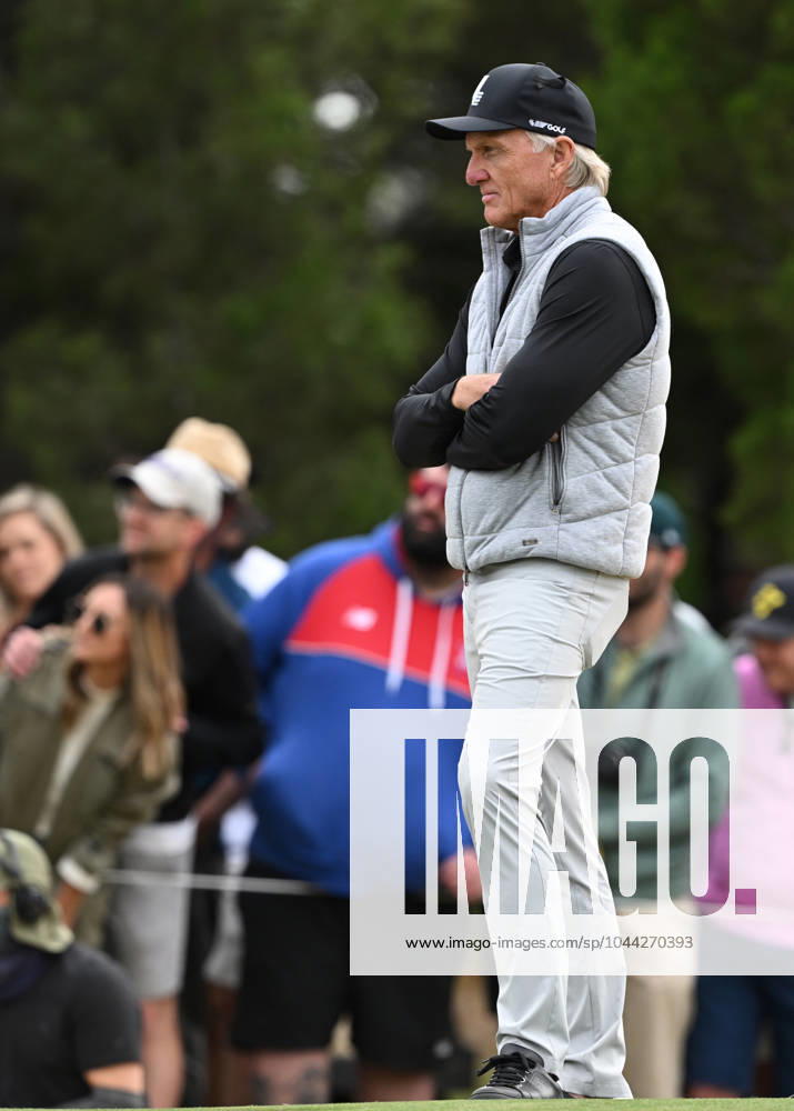 LIV GOLF ADELAIDE, LIV Golf CEO Greg Norman looks on during play on Day 1 of LIV Golf Adelaide at the Grange Golf Club in Adelaide, Friday, April 26, 2024. ( NO ARCHIVING, , NO USE IN BOOKS WITHOUT CONSENT ADELAIDE SOUTH AUSTRALIA AUSTRALIA