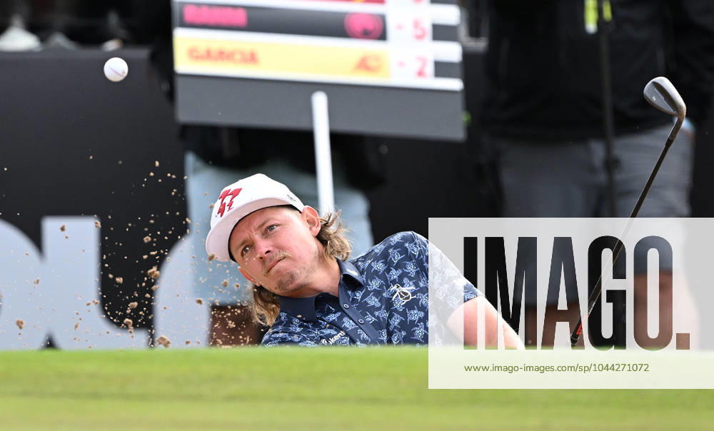 LIV GOLF ADELAIDE, Ripper GC captain Cameron Smith plays out of the bunker on the 12th during Day 1 of LIV Golf Adelaide at the Grange Golf Club in Adelaide, Friday, April 26, 2024. ( NO ARCHIVING, , NO USE IN BOOKS WITHOUT CONSENT ADELAIDE SOUTH AUSTRALIA AUSTRALIA