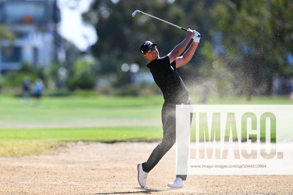 LIV GOLF ADELAIDE, Andy Ogletree of the HyFlyers GC plays a shot on day 2 of LIV Golf Adelaide at the Grange Golf Club in Adelaide, Saturday, April 27, 2024. ( NO ARCHIVING, , NO USE IN BOOKS WITHOUT CONSENT ADELAIDE SOUTH AUSTRALIA AUSTRALIA