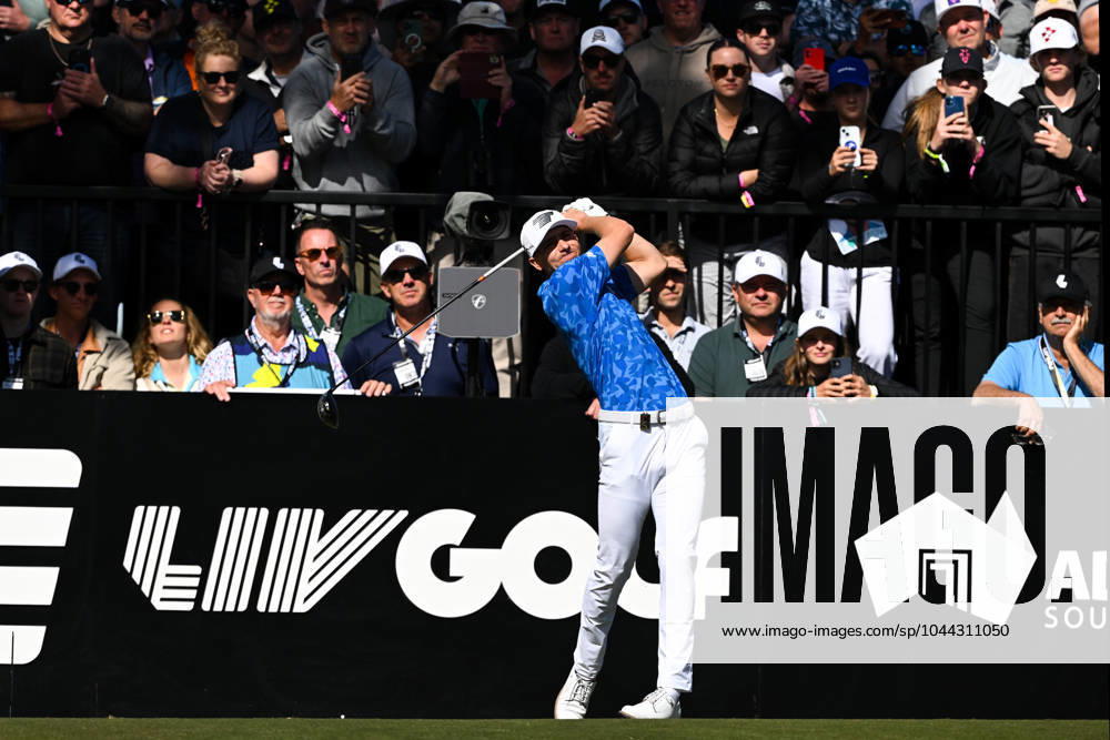 LIV GOLF ADELAIDE, Carlos Ortiz of Torque GC tees off on day 2 of LIV Golf Adelaide at the Grange Golf Club in Adelaide, Saturday, April 27, 2024. ( NO ARCHIVING, , NO USE IN BOOKS WITHOUT CONSENT ADELAIDE SOUTH AUSTRALIA AUSTRALIA