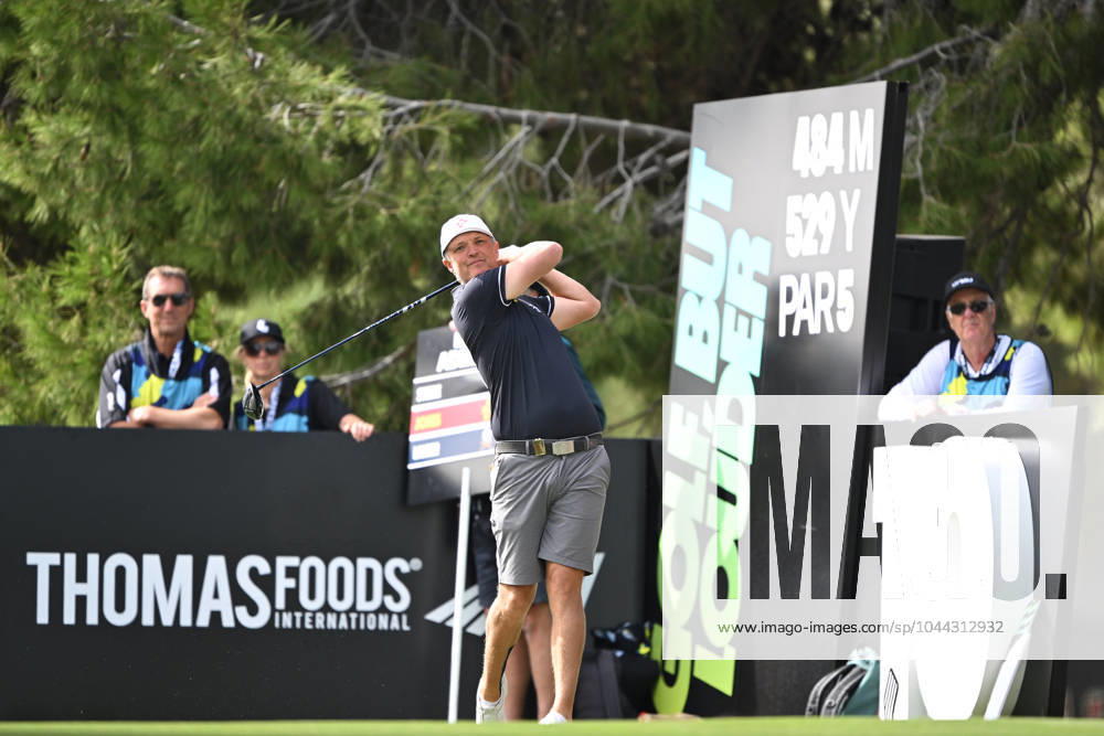 LIV GOLF ADELAIDE, Matt Jones of the Ripper GC tees off on day 2 of LIV Golf Adelaide at the Grange Golf Club in Adelaide, Saturday, April 27, 2024. ( NO ARCHIVING, , NO USE IN BOOKS WITHOUT CONSENT ADELAIDE SOUTH AUSTRALIA AUSTRALIA