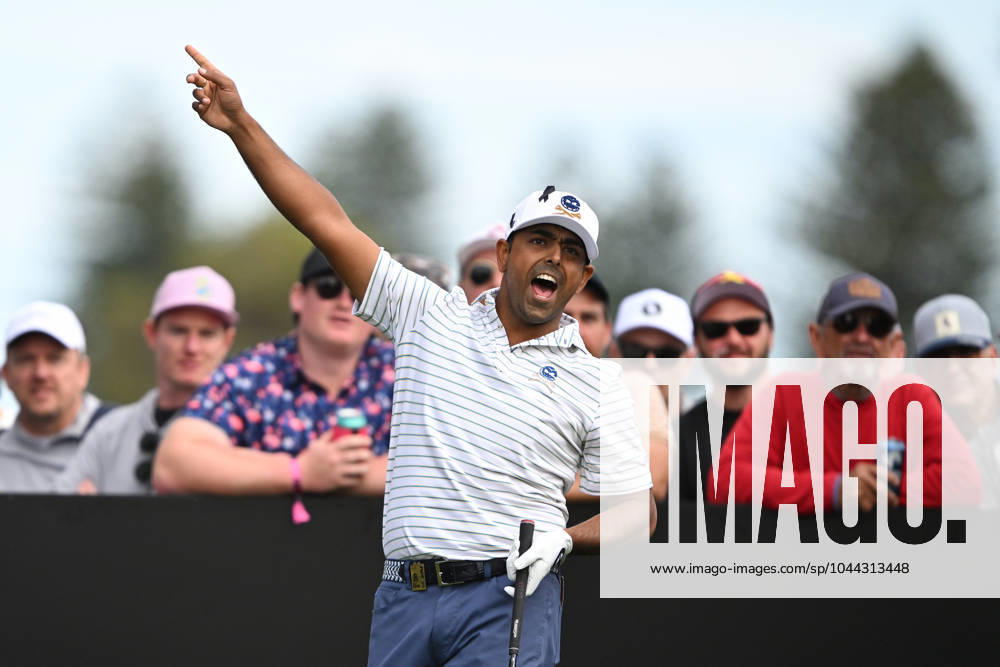 LIV GOLF ADELAIDE, Anirban Lahiri of the Crushers calls for a four after teeing off on day 2 of LIV Golf Adelaide at the Grange Golf Club in Adelaide, Saturday, April 27, 2024. ( NO ARCHIVING, , NO USE IN BOOKS WITHOUT CONSENT ADELAIDE SOUTH AUSTRALIA AUSTRALIA