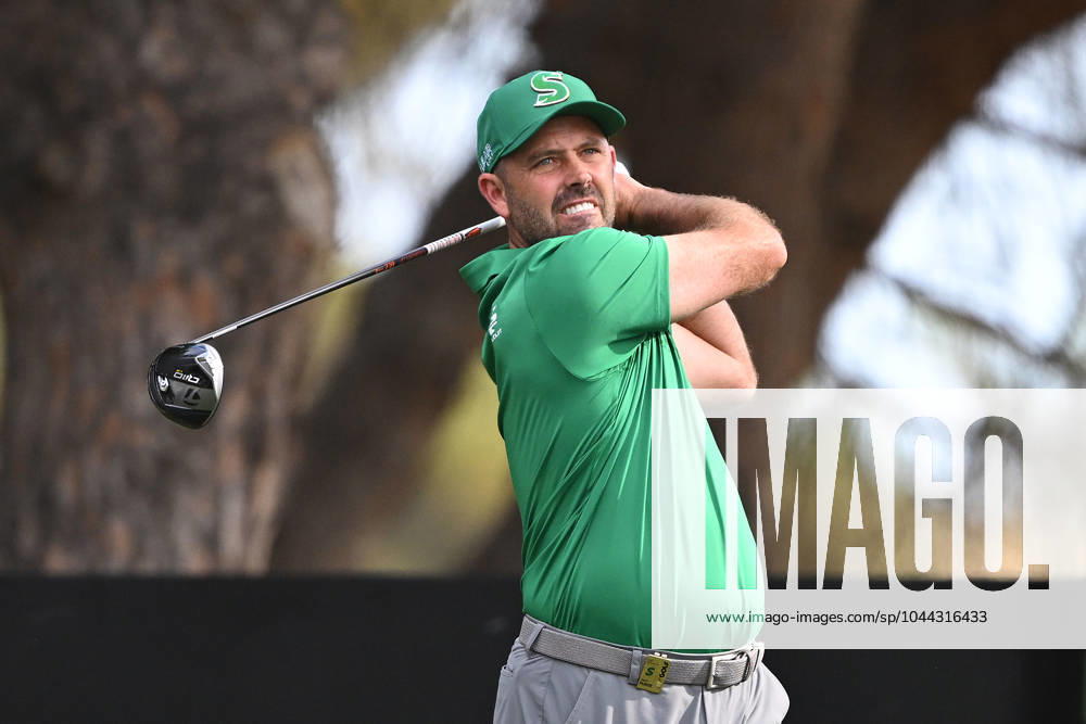 LIV GOLF ADELAIDE, Charl Schwartzel of Stinger GC plays a shot on day 2 of LIV Golf Adelaide at the Grange Golf Club in Adelaide, Saturday, April 27, 2024. ( NO ARCHIVING, , NO USE IN BOOKS WITHOUT CONSENT ADELAIDE SOUTH AUSTRALIA AUSTRALIA