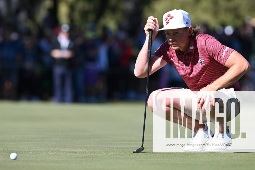 LIV GOLF ADELAIDE, Cameron Smith lines up a putt during the final round of LIV Golf Adelaide at the Grange Golf Club in Adelaide, Sunday, April 28, 2024. ( NO ARCHIVING, , NO USE IN BOOKS WITHOUT CONSENT ADELAIDE SOUTH AUSTRALIA AUSTRALIA