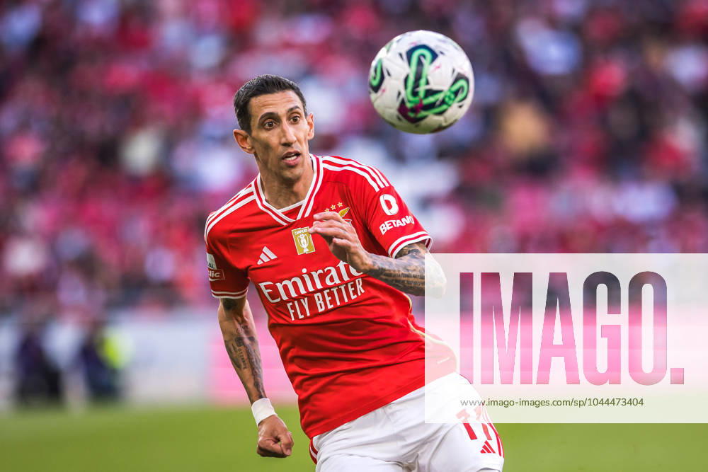 SL Benfica vs SC Braga in Lisbon, Portugal - 27 Apr 2024 Angel Di Maria of SL Benfica in action during the Liga Portugal Betclic match between SL Benfica and SC Braga at Estadio da Luz. (Final score: SL Benfica 3 - 1 SC Braga) Lisbon Portugal