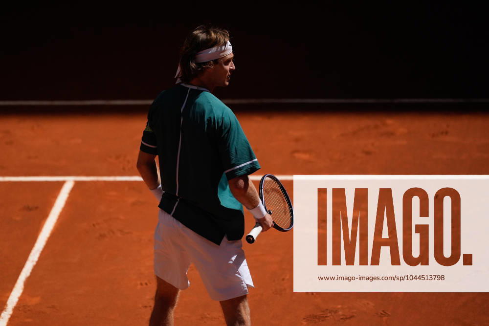Andrey Rublev of Russia in action against Tallon Griekspoor of The Netherlands during the Mutua Madrid Open 2024, ATP, Tennis Herren Masters 1000 and WTA, Tennis Damen 1000, tournament celebrated at Caja Magica on April 30, 2024 in Madrid, Spain. Madrid SPAIN - ZUMAa181 20240430_zaa_a181_074