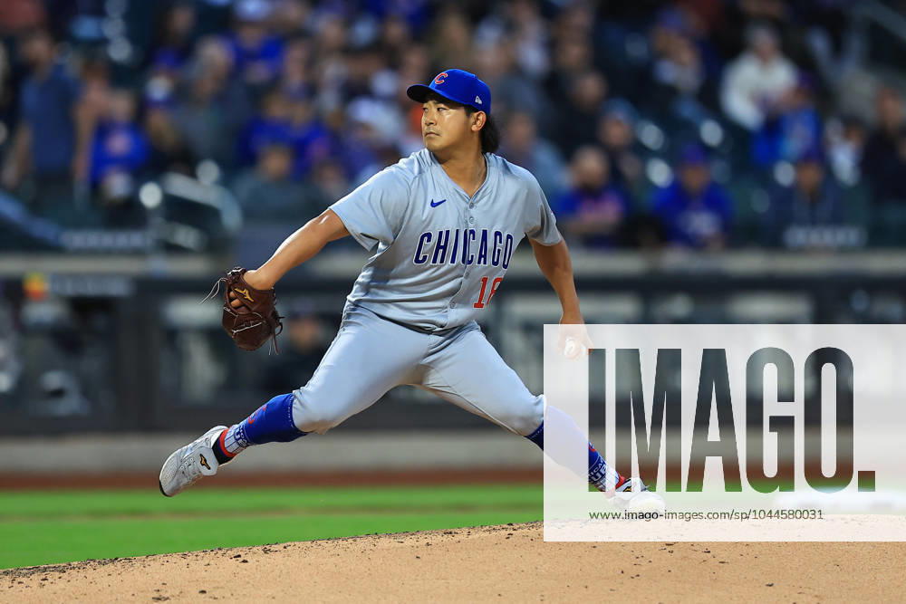 MLB, Baseball Herren, USA Chicago Cubs Vs New York Mets Chicago Cubs starting pitcher Shota Imanaga 18 is throwing during the second inning of a baseball game against the New York Mets at Citi Field in New York City, N.Y., on May 1, 2024. New York N.Y. United States