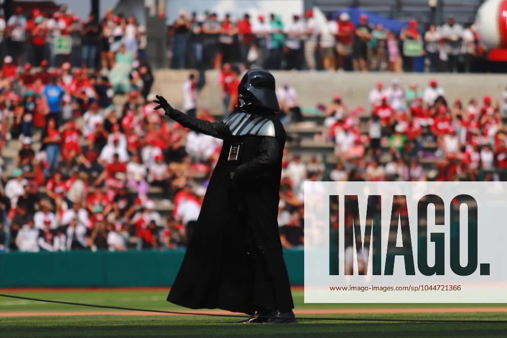 A person wearing Darth Vader costume on the occasion of Star Wars Day is seen during the match 2 of the series between Guerreros de Oaxaca and the Diablos Rojos del Mo xico of the Mexican Baseball League (LMB) at the Alfredo Harp Heloº Stadium. Diablos Rojos beat Guerreros de Oaxaca 12-2 Mexico City Mexico - ZUMAe321 20240504_zsa_e321_012