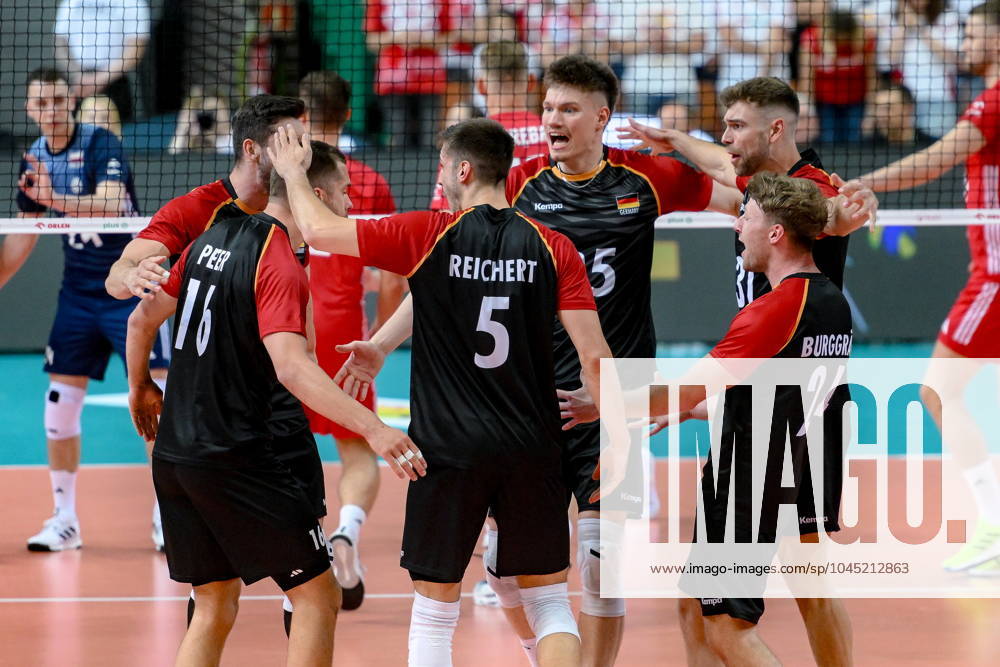 KATOWICE 15.05.2024 MECZ TOWARZYSKI SIATKOWKA: POLSKA - NIEMCY --- INTERNATIONAL VOLLEYBALL FRIENDLY MATCH: POLAND - GERMANY N Z REPREZENTACJA NIEMIEC TEAM GERMANY TIM PETER MORITZ REICHERT FOT. PAWEL PIOTROWSKI 400mm.pl NEWSPIX.PL --- Newspix.pl POLAND OUT! 20240515PAP024