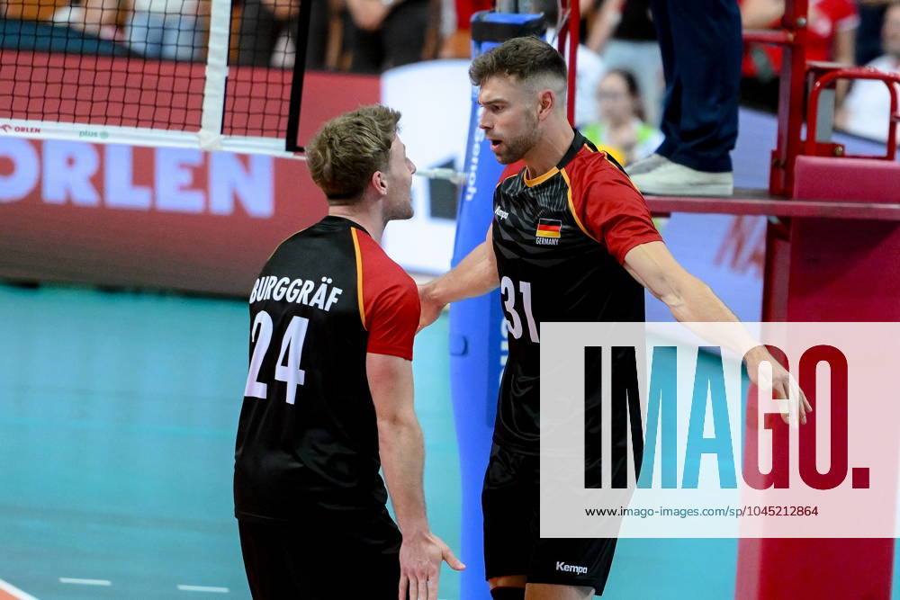 KATOWICE 15.05.2024 MECZ TOWARZYSKI SIATKOWKA: POLSKA - NIEMCY --- INTERNATIONAL VOLLEYBALL FRIENDLY MATCH: POLAND - GERMANY N Z ERIC BURGGRAF YANN BOHME FOT. PAWEL PIOTROWSKI 400mm.pl NEWSPIX.PL --- Newspix.pl POLAND OUT! 20240515PAP026