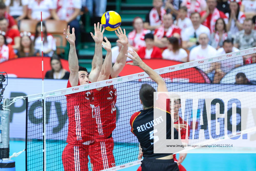 KATOWICE 15.05.2024 MECZ TOWARZYSKI REPREZENTACJI SIATKARZY: POLSKA - NIEMCY --- MENS VOLLEYBALL FRIENDLY MATCH POLAND - GERMANY IN KATOWICE KAROL BUTRYN MORITZ REICHERT FOT. ANNA KLEPACZKO FOTOPYK NEWSPIX.PL --- Newspix.pl POLAND OUT! 240515LUM146