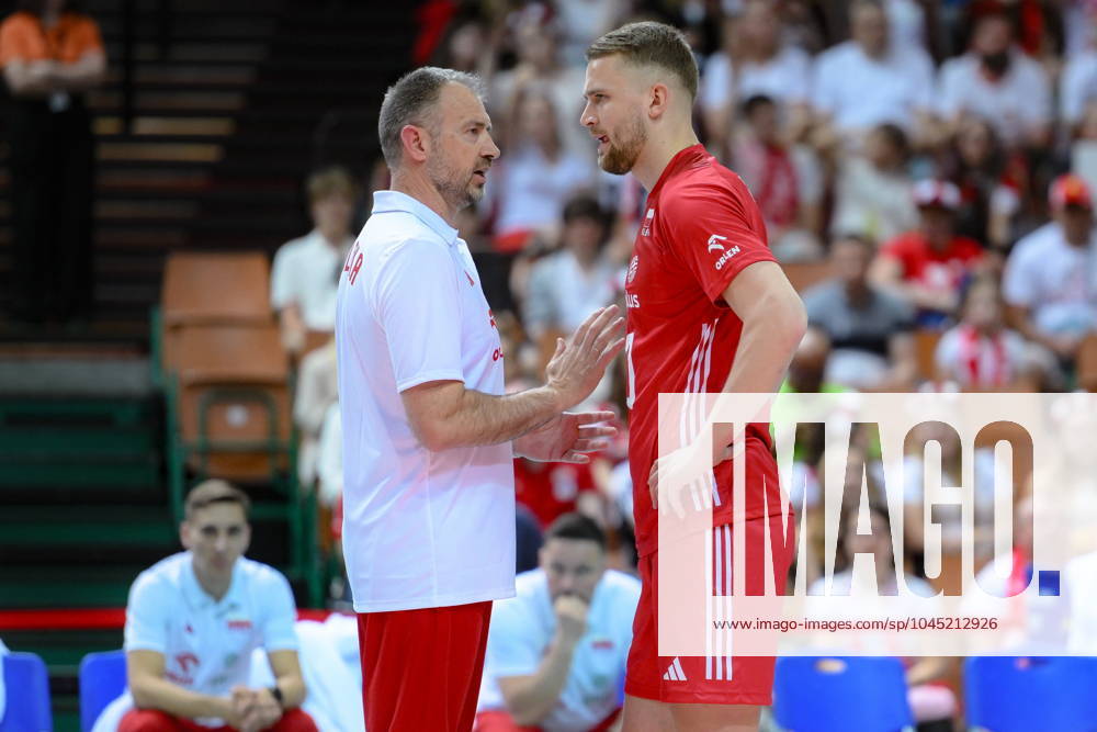 KATOWICE 15.05.2024 MECZ TOWARZYSKI SIATKOWKA: POLSKA - NIEMCY --- INTERNATIONAL VOLLEYBALL FRIENDLY MATCH: POLAND - GERMANY N Z NIKOLA GRBIC BARTLOMIEJ BOLADZ FOT. PAWEL PIOTROWSKI 400mm.pl NEWSPIX.PL --- Newspix.pl POLAND OUT! 20240515PAP008
