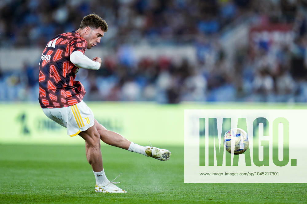 Atalanta BC v Juventus FC - Coppa Italia 2023 2024 Final Dusan Vlahovic of Juventus FC during the Coppa Italia 2023 2024 Frecciarossa final match between Atalanta BC and Juventus FC at Stadio Olimpico on May 15, 2024 in Rome, Italy. Rome Stadio Olimpico Lazio Italy