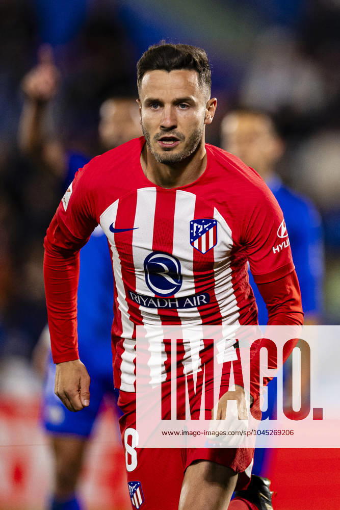 Getafe, Spain May 15 Saul Niguez of AtlÃ tico de Madrid runs in the field during the La Liga football match between Getafe FC v AtlÃ tico de Madrid at the Coliseum Alfonso PÃ rez in Getafe, Spain Photo by Just Pictures Getafe Coliseum Afonso Perez Madrid Spain