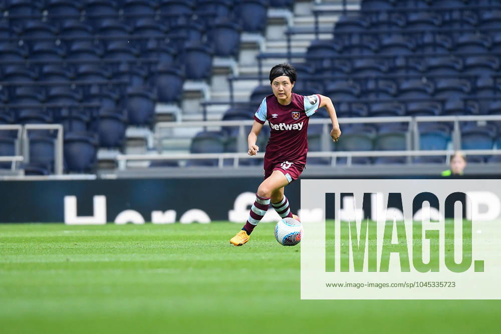 Tottenham Hotspur Women v West Ham United Women FA Women s Super League 18 05 2024. West Ham United Women midfielder Honoka Hayashi (19) runs out of defence with the ball during the FA Women s Super League match between Tottenham Hotspur Women and West Ham United Women at Tottenham Hotspur Stadium, London, United Kingdom on 18 May 2024. Editorial use only DataCo restrictions apply See www.football-dataco.com ,