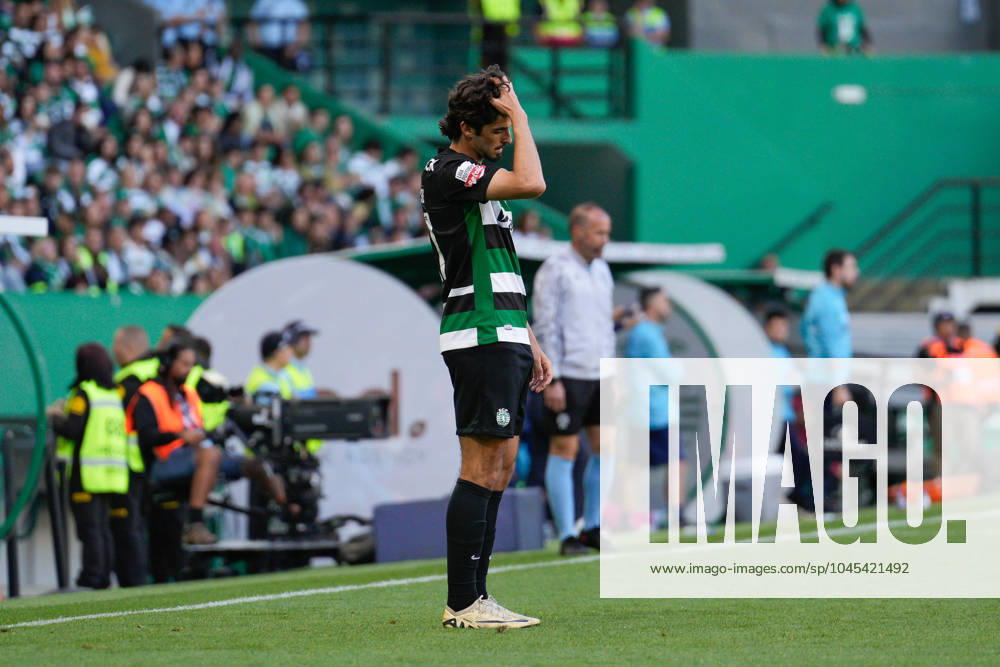 Francisco Trincao of Sporting CP reacts during the Liga Portugal BWIN football match between Sporting CP and GD Chaves at Estadio Jose Alvalade..Final match of Liga Portugal BWIN where Sporting CP received the trophy of Portugues League Champions. Final score: Sporting CP 3:0 GD Chaves. Lisbon Portugal - ZUMAs197 20240518_aab_s197_044