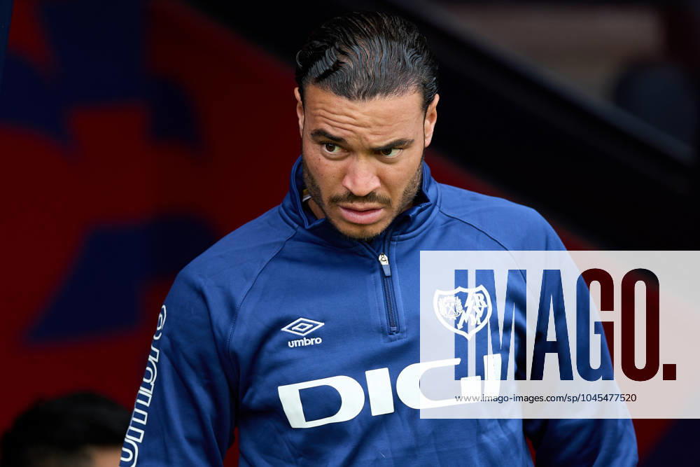 BARCELONA, SPAIN - MAY 19: .Raul de Tomas of Rayo Vallecano during the Liga EA Sports match between FC Barcelona, Barca and Rayo Vallecano at the Estadi Olimpic Lluis Companys on May 19, 2024 in Barcelona, Spain Barcelona Spain - ZUMAd159 0478956576st