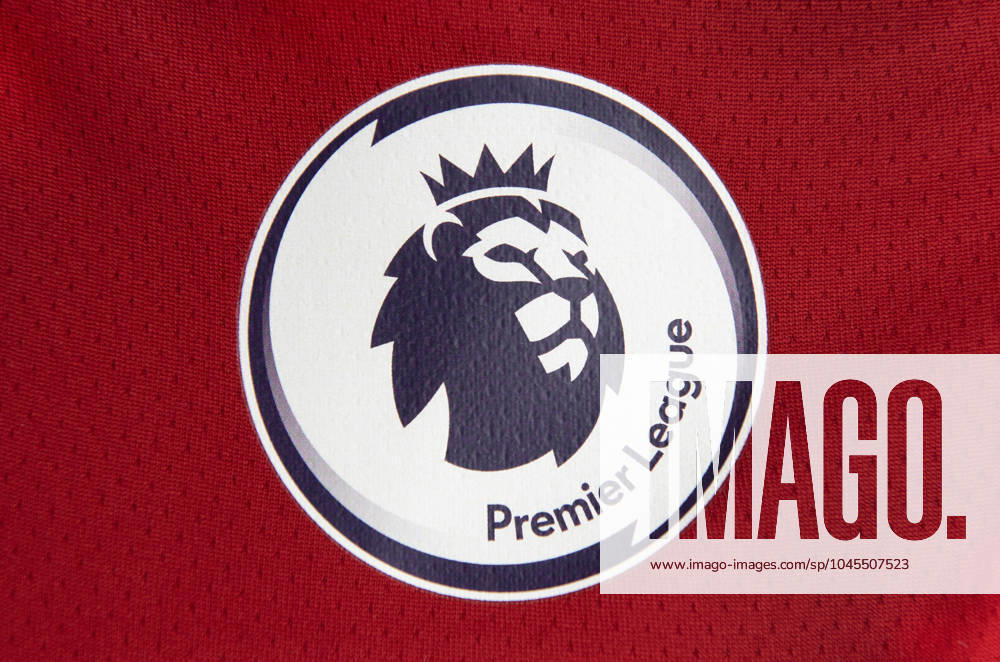 Premier League Logo MANCHESTER, ENGLAND - MAY 20: The official Premier League logo on a shirt on May 20, 2024 in Manchester, England. (Photo by Visionhaus) Manchester Prestwich England United Kingdom