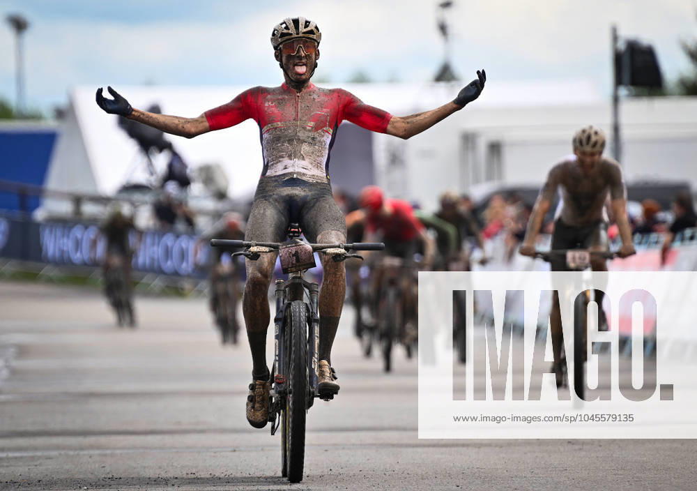 KW21 Cross Country Mountain Bike World Cup - Short Track Men U23, May 24, 2024, Nove Mesto na Morave, Zdar district, Vysocina Region. Winner Amos Riley from USA. (CTKxPhoto LubosxPavlicek) CTKPhotoP2024052405675 CTKPhotoP2024052405675