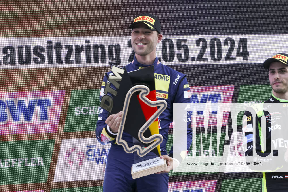 1st place Kelvin van der Linde 3 RSA Audi Team Abt Sportsline , Motorsport, DTM, Race 1, 25 05 2024, Lausitzring, Schipkau, Germany Schipkau Lausitzring Brandenburg Germany