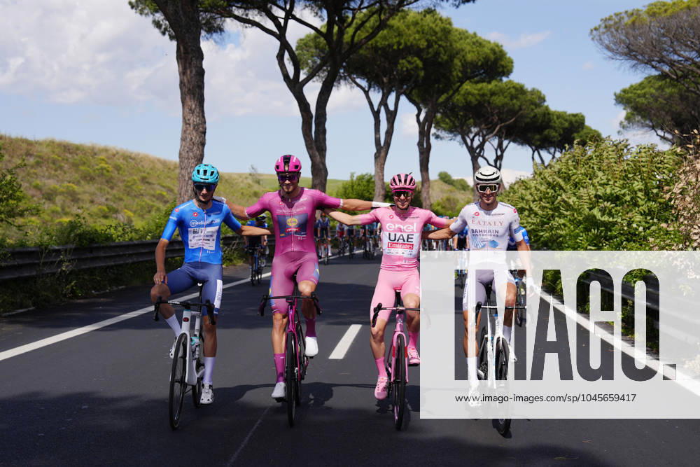 KW21 The leaders of the four jersey during the stage 21 of the of the Giro d Italia from Rome to Rome, Italy. Sunday, May 26, 2024 cycling