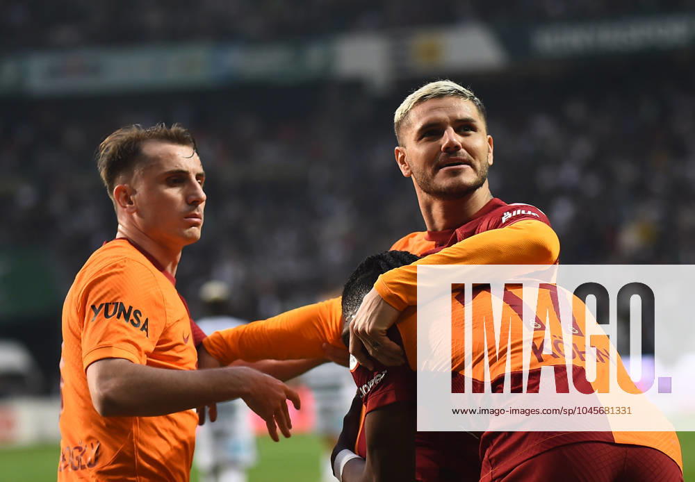 Mauro Icardi (9) of Galatasaray celebrates after scoring the first goal of his team during the Turkish Super League match between Konyaspor and Galatasaray at Konya Buyuksehir Stadium on May 26, 2024 in Konya Turkey. ( Photo by Seskimphoto ) Konyaspor v Galatasaray -- Turkish Super League 2023 24