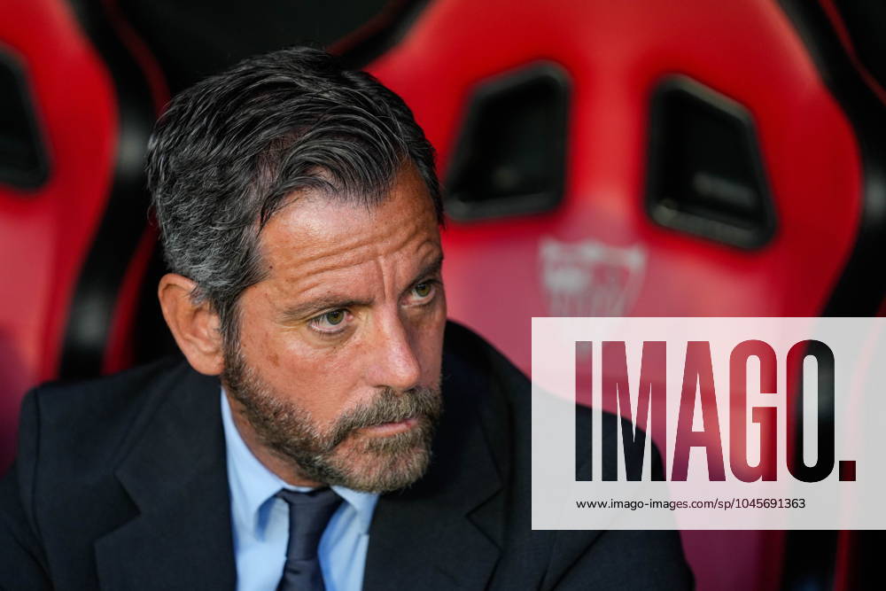 Quique Sanchez Flores, head coach of Sevilla FC, looks on during the Spanish league, LaLiga EA Sports, football match played between Sevilla FC and FC Barcelona, Barca at Ramon Sanchez-Pizjuan stadium on May 26, 2024, in Sevilla, Spain. Sevilla SPAIN - ZUMAa181 20240526_zaa_a181_096