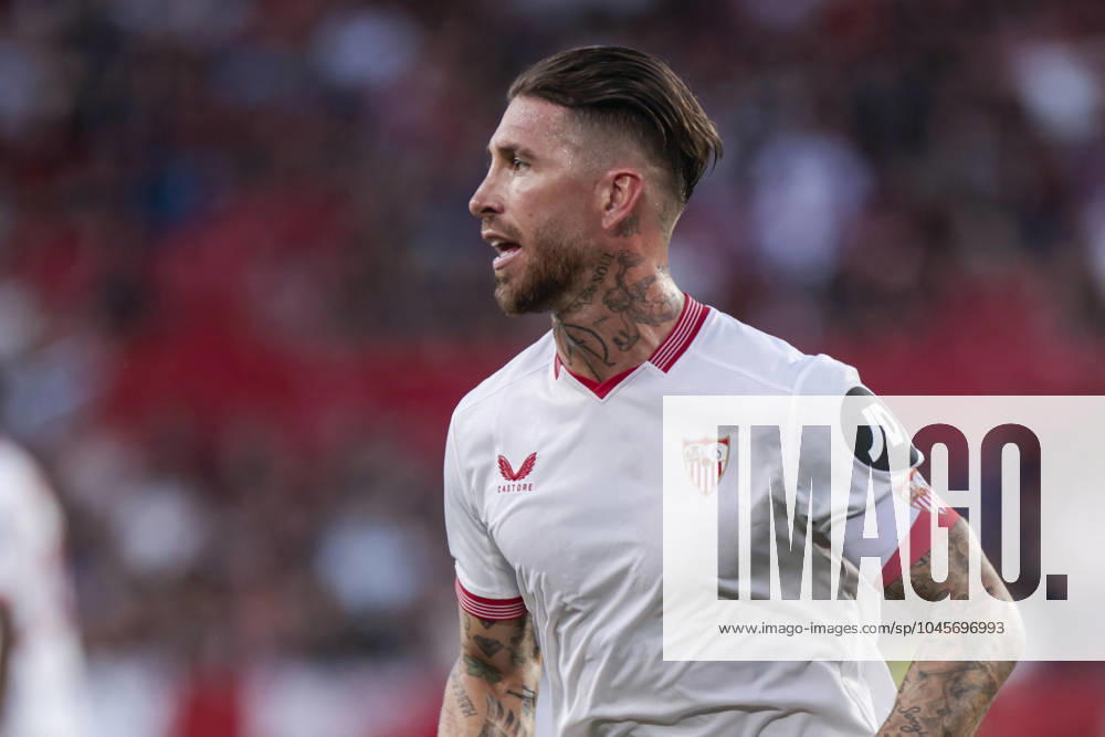 Sevilla FC v FC Barcelona, Barca - LaLiga EA Sports Sergio Ramos of Sevilla FC is in action during the La Liga EA Sports match between Sevilla FC and FC Barcelona at Ramon Sanchez Pizjuan in Seville, Spain, on May 26, 2024. Seville Spain