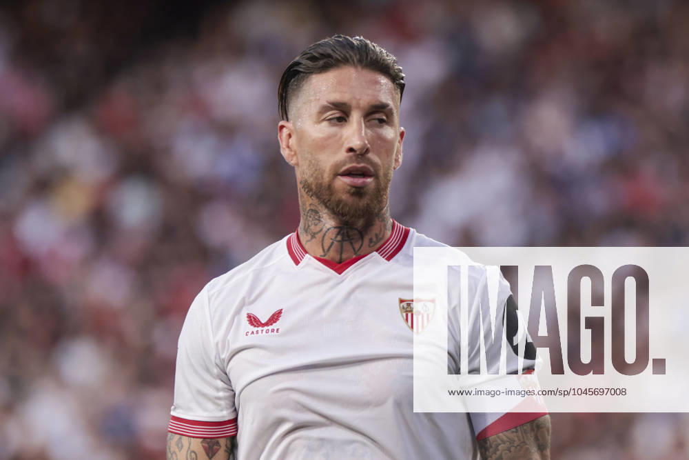 Sevilla FC v FC Barcelona, Barca - LaLiga EA Sports Sergio Ramos of Sevilla FC is playing during the La Liga EA Sports match between Sevilla FC and FC Barcelona at Ramon Sanchez Pizjuan in Seville, Spain, on May 26, 2024. Seville Spain