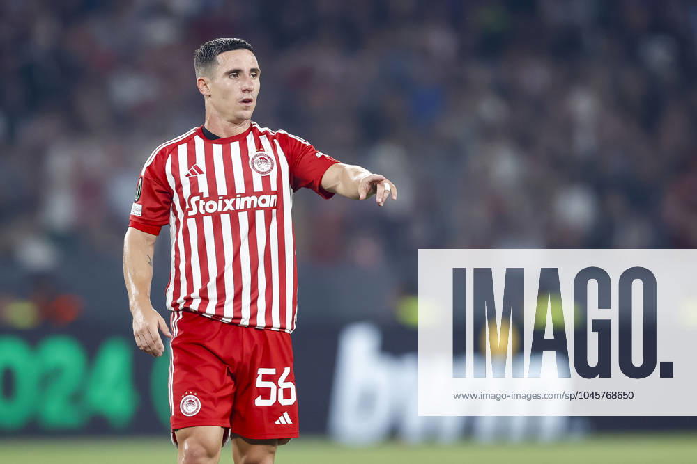 Daniel Podence (Olympiakos Piraeus) gestures, Europa Conference League 2023 2024 - Final, Olympiacos FC v ACF Fiorentina, AEK Arena, May 29, 2024, Athens, Greece.