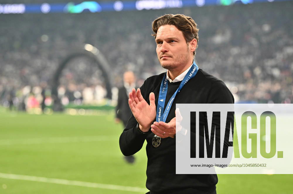 football UEFA Champions League Final 2024, Borussia Dortmund Real Madrid,, v l coach Edin Terzic Borussia Dortmund disappointed, looking disappointed, dissapointed thanking the fans London