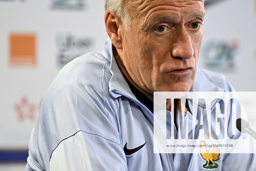 EQUIPE DE FRANCE DE FOOTBALL PHOTOPQR L EST REPUBLICAIN Alexandre MARCHI ; METZ ; 04 06 2024 ; - EQUIPE DE FRANCE DE FOOTBALL - EURO 2024 - MATCH DE PREPARATION - CONFERENCE DE PRESSE - ATTITUDE - PORTRAIT. Stade Saint-Symphorien, Metz 4 juin 2024. Didier DESCHAMPS, sélectionneur de l Equipe de France, pendant la conférence de presse. PHOTO Alexandre MARCHI. METZ Moselle France
