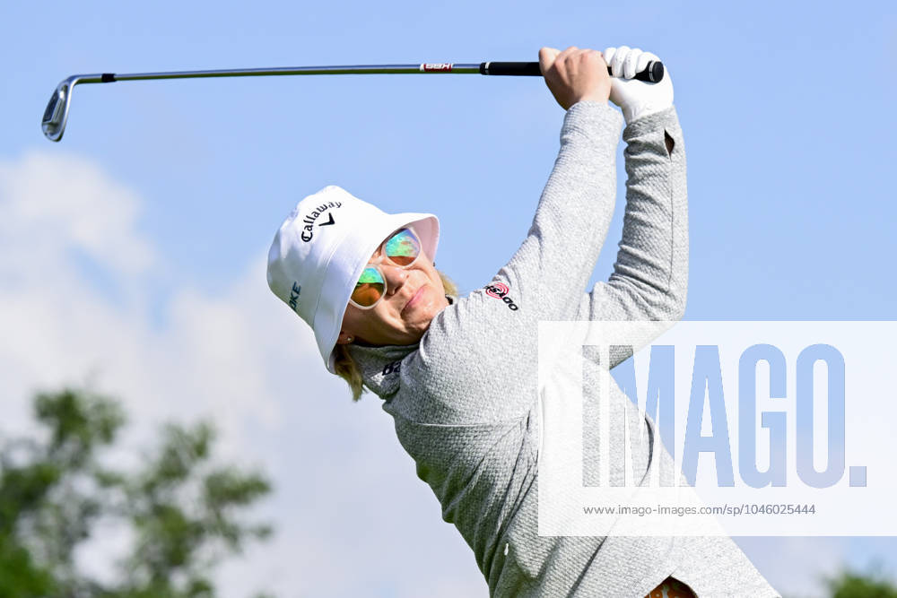 HELSINGBORG, SWEDEN 20240606 Swedens Madelene Sagström tees off on hole 12 during the Volvo Scandinavian Mixed at Vasatorp golf course outside Helsingborg HELSINGBORG SWEDEN