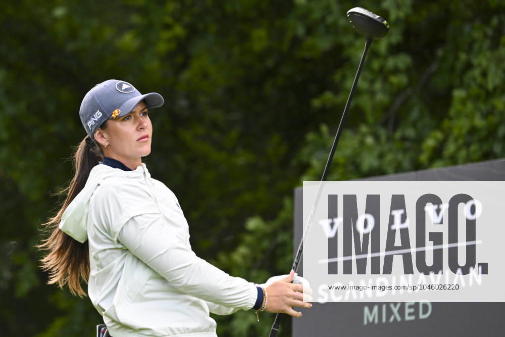 HELSINGBORG, SWEDEN 20240606 Swedens Linn Grant tees off on hole 18 during the Volvo Car Scandinavian Mixed on the Tournament Course at Vasatorps Golfklubb outside Helsingborg HELSINGBORG SWEDEN