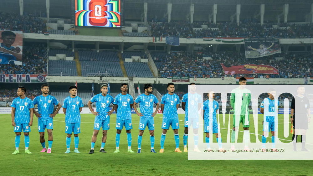 FIFA World Cup, WM, Weltmeisterschaft, Fussball 2026 Qualifier between India vs Kuwait - Sunil Chhetri Farewell match India plays goal less draw with Kuwait in FIFA World Cup 2026 and AFC Asian Cup 2027 Preliminary Joint Qualification Round 2 match at historic Salt Lake stadium (VYBK-Vivekananda Yivabharati Krirangan). It was farewell match of India s legendary striker captain Sunil Chhetri as a national player after 19 years of illustrious football career. Kolkata West Bengal India