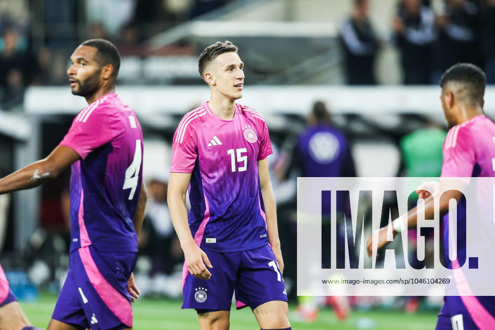 Sport, Football, National team Season 2023 24 UEFA international match Germany Greece 07 06 2024, BORUSSIA PARK Goal celebration Germany after the goal to 2 1 by Pascal Groß Germany, 5 the players are happy Nico Schlotterbeck Germany, 15 Mönchengladbach BORUSSIA PARK North Rhine-Westphalia Germany