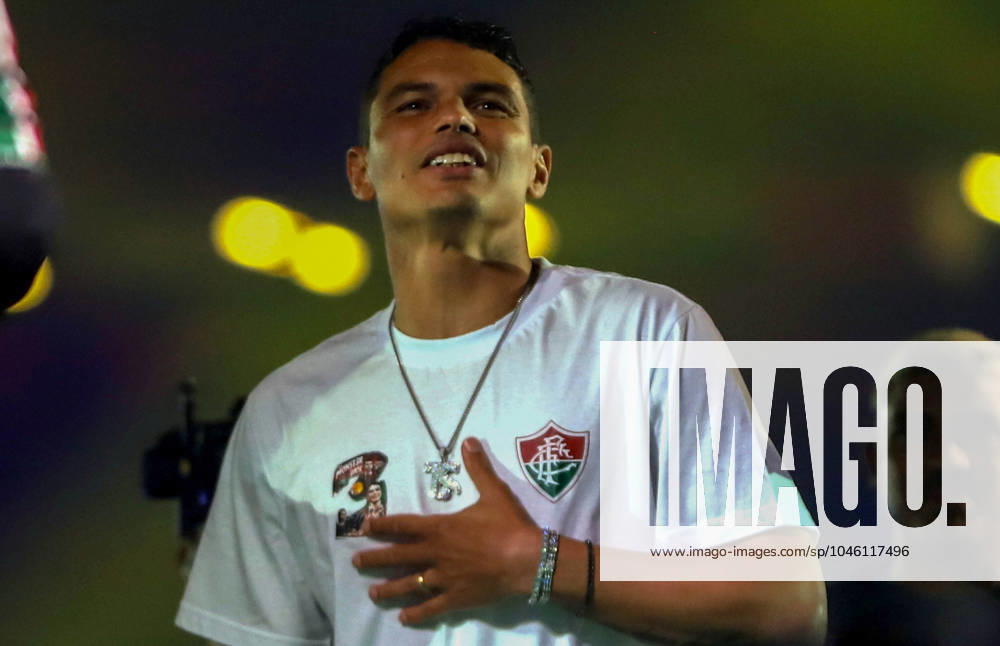 Apresentacao de Thiago Silva RIO DE JANEIRO (RJ), 06 07 2024 - Football Presentation of Thiago Silva - Fluminense presents its new signing, the return of tricolor defender Thiago Silva to Brazil, held at the Maracana Stadium, this Friday (07). IMAGO Felipe Duest Rio de Janeiro Brasil