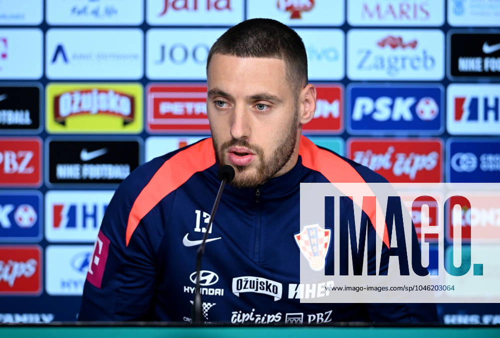 Croatia EURO 2024 press conference, PK, Pressekonferenz Nikola Vlasic of Croatia speak during a Croatia national team, Nationalteam press conference at UEFA EURO, EM, Europameisterschaft,Fussball 2024 Croatia base camp in Neuruppin, Germany on June 10, 2024. MarkoxLukunic PIXSELL